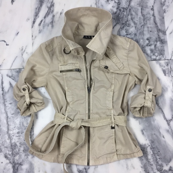 A|X ARMANI Sporty, Light-weight Jacket, Khaki Beige, Small - Picture 6 of 8